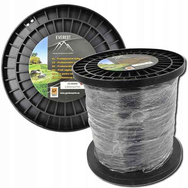 Zesílená Žací Struna Dual Power 2,65 MM 474 M Čtverec Vyztužená Everest