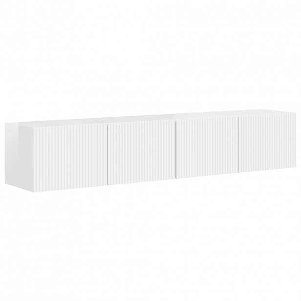 vidaXL TV wall cabinet 2 ks Lesklá Bílá Kompozitní dřevo