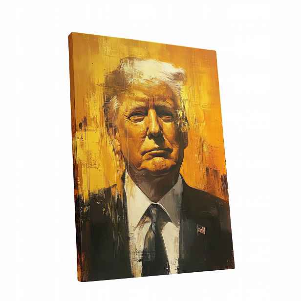 Obraz na plátně Portrét Donalda Trumpa v obývacím pokoji Trumpa dárek 60x80