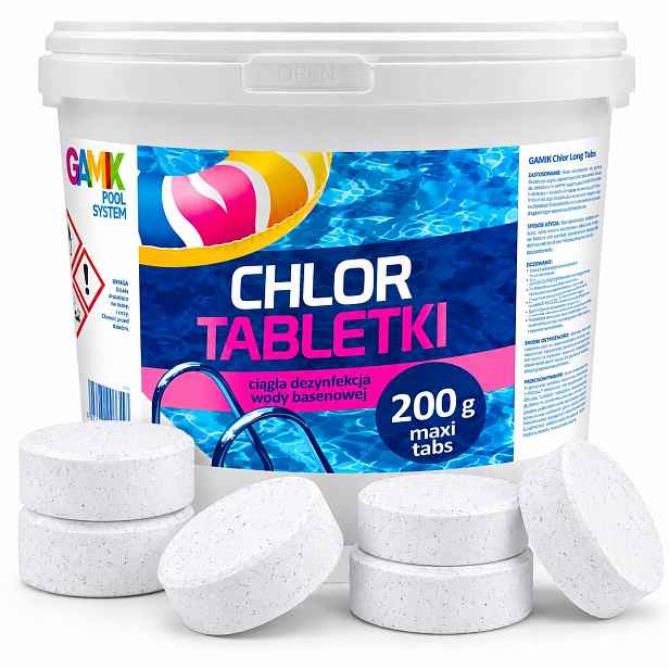 Chlor Multi Tablety 5KG 25X200G Bazénové Pevné Chlorování Čistou Vodou