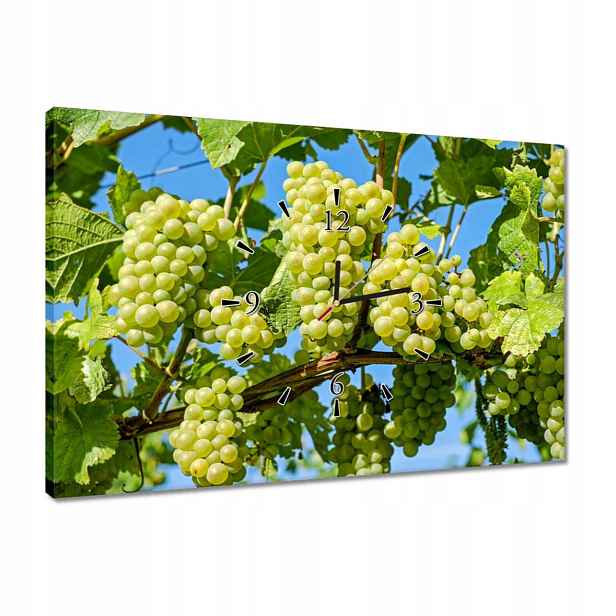 Hodiny 60x40 Zelené hroznové víno