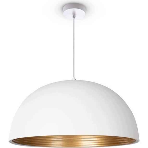 Závěsná lampa Paco Home jídelní kuchyňská Sawyer bílá zlatá