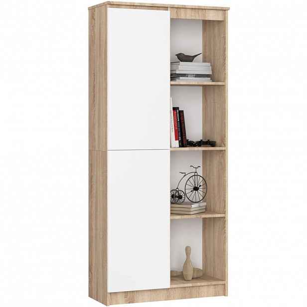 RAUMHIRSCH FURNITURE STOJANOVÁ POLICE Dub Sonoma, bílá 180/80/35