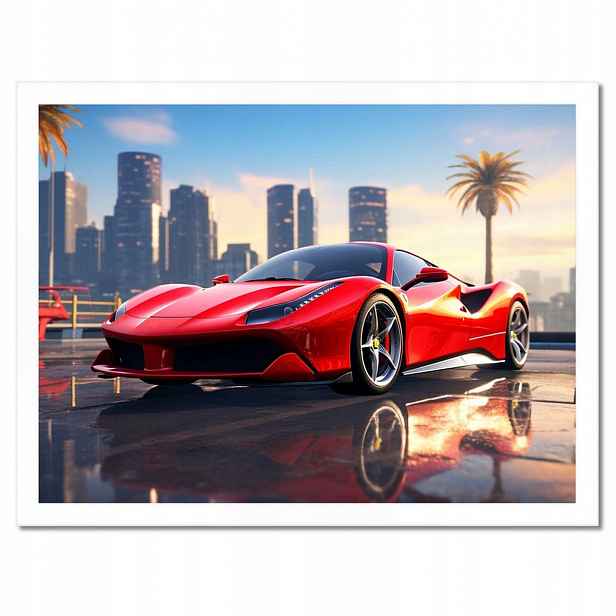 Plakáty v rámu 40x30 Červené Ferrari