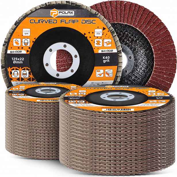 50 x Brusný Listový Kotouč 125 mm P40 Lamelová lamela Brusný kotouč 2T-P