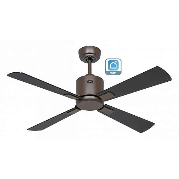CasaFan 949101W Eco Neo III WiFi, černá a teakové dřevo, stropní ventilátor