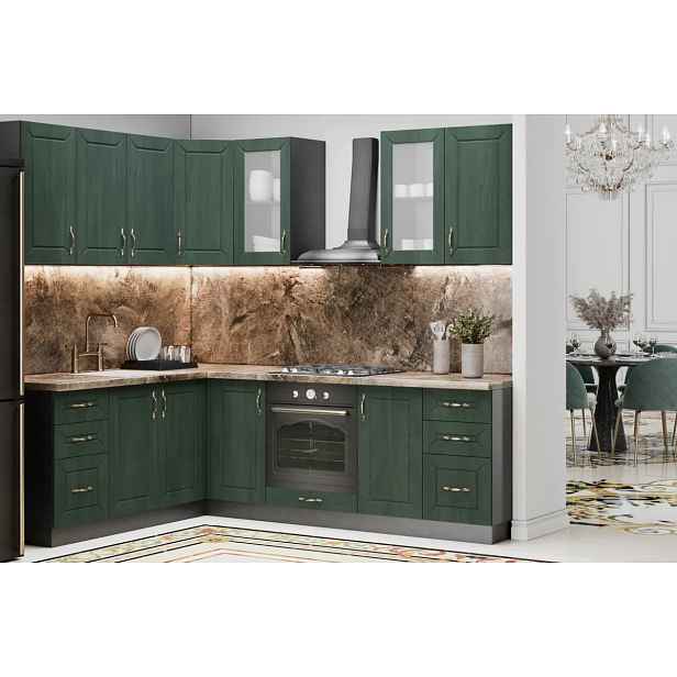 Casarredo Kuchyně BARDIS rohová khaki/antracit