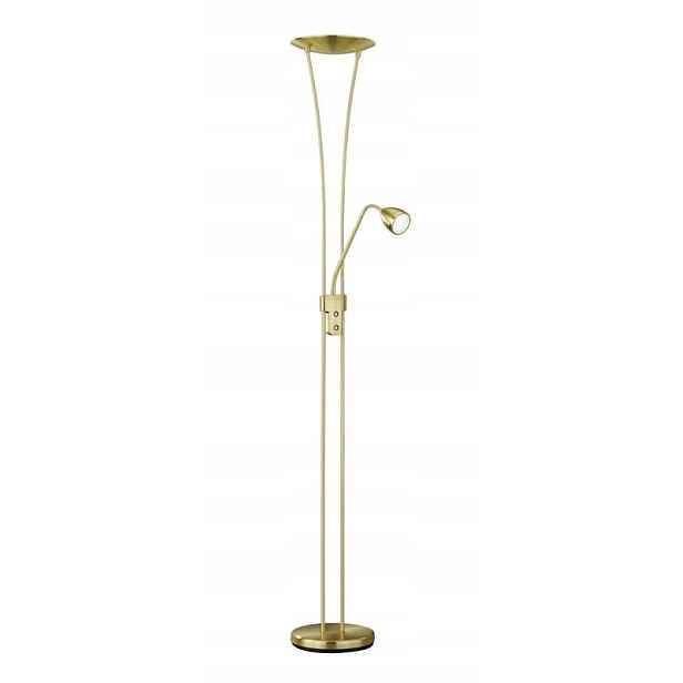 Moderní stojící podlahová lampa zlatá Trio
