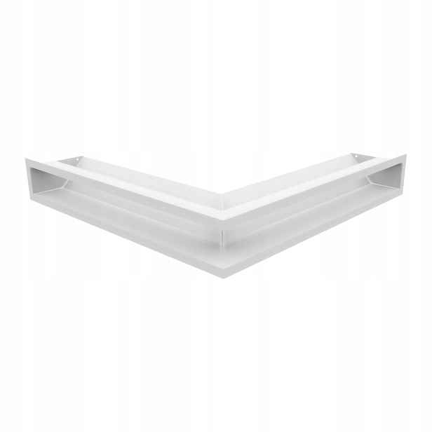 Ventilační mřížka do krbu Luft rohová 56x56x9 bílá
