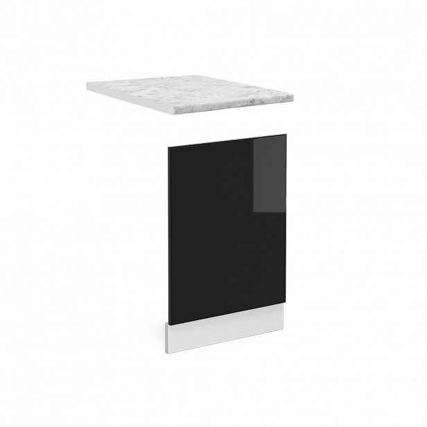 Vicco PŘEDNÍ PANEL R-Line Černý vysoký lesk 45 cm , PD Mramor