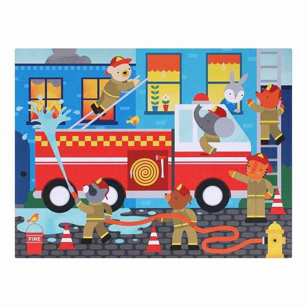 Petit Collage Podlahové puzzle Hasiči