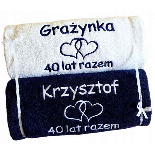 40. Výročí Svatby dárek rubínové hody jubilejní 40. výročí Ručníky S Nápis