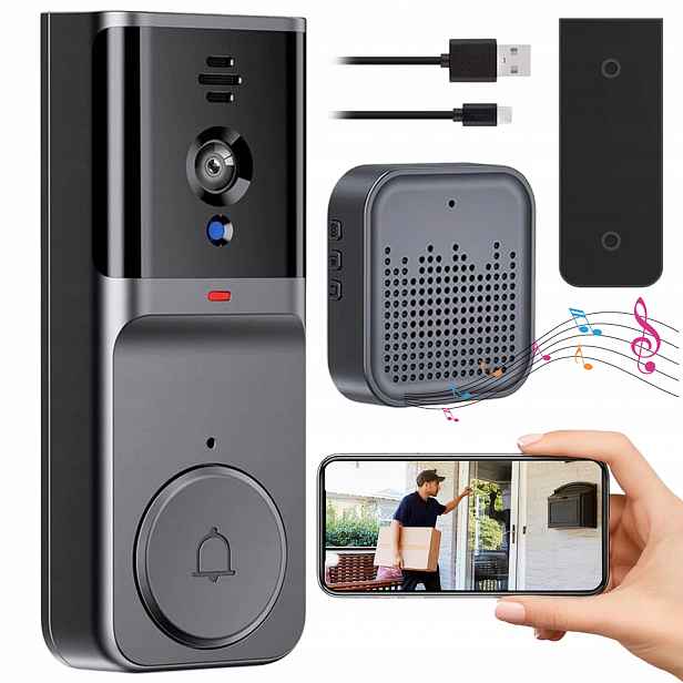 Bezdrátový Wifi Videotelefon S Full Hd Kamerou 1080P 2.4G Zvonek Tuya