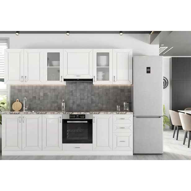 Casarredo Kuchyně BARDIS 260 bílá/bílá lesk