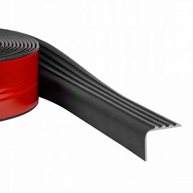 Pvc schodišťový profil v roli, samolepicí 40x30 mm, černý, 6 m