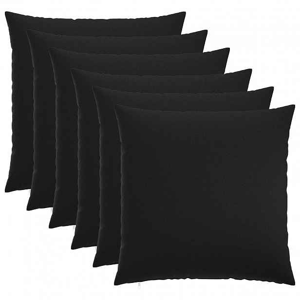 vidaXL Povlak na polštář 6 ks HEERLEN Černá 70 x 70 cm Textil