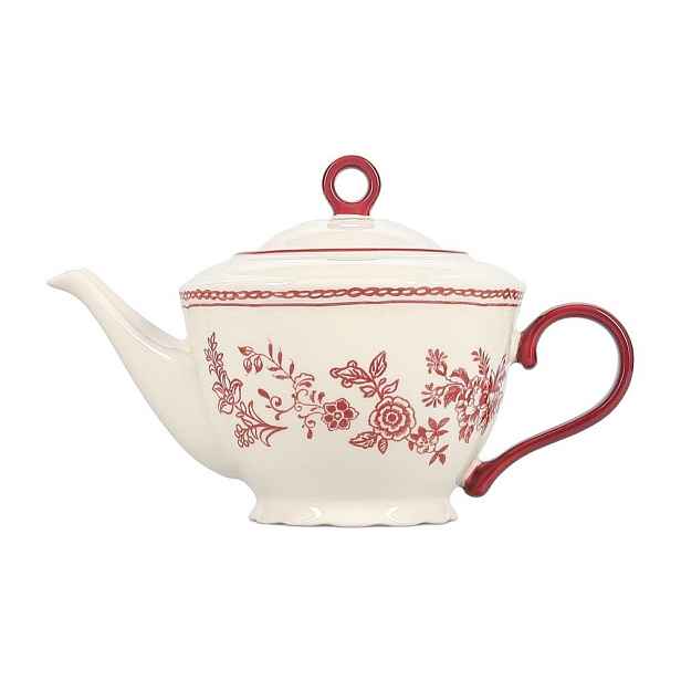 Vínová/slonovinová porcelánová konvice na čaj 920 ml Cyril – S|P Collection
