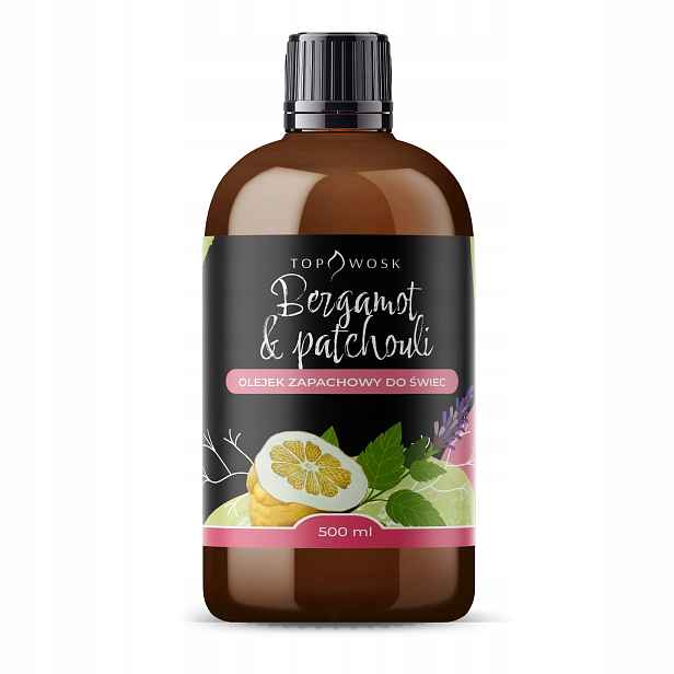 Vonný olej na svíčky Bergamot & Patchouli 500 ml vůně do vosku
