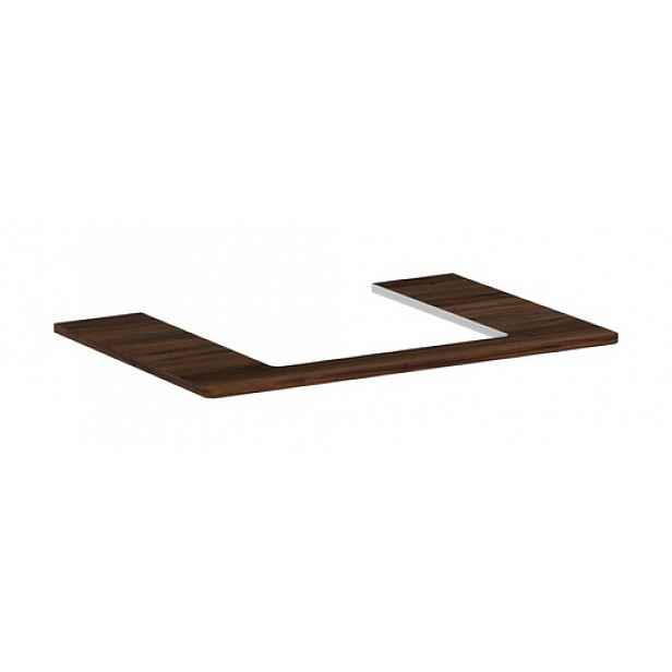 Deska pod umyvadlo Hansgrohe Xelu Q 78x1,6x55 cm tmavý ořech 54094630