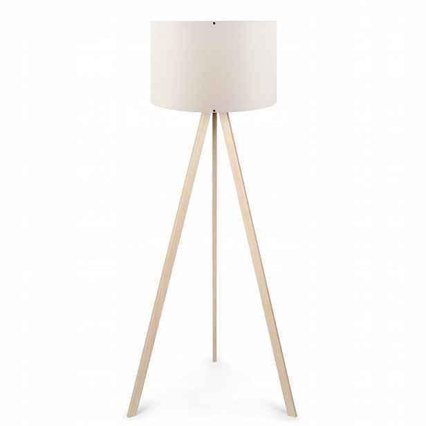 Podlahová lampa vysoká stojící 3 nohy Opviq Ayd E27 60 W béžová garnýž