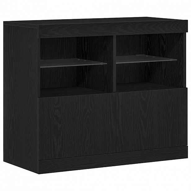 vidaXL LED komoda Černá 81 x 37 x 66,5 cm Kompozitní dřevo
