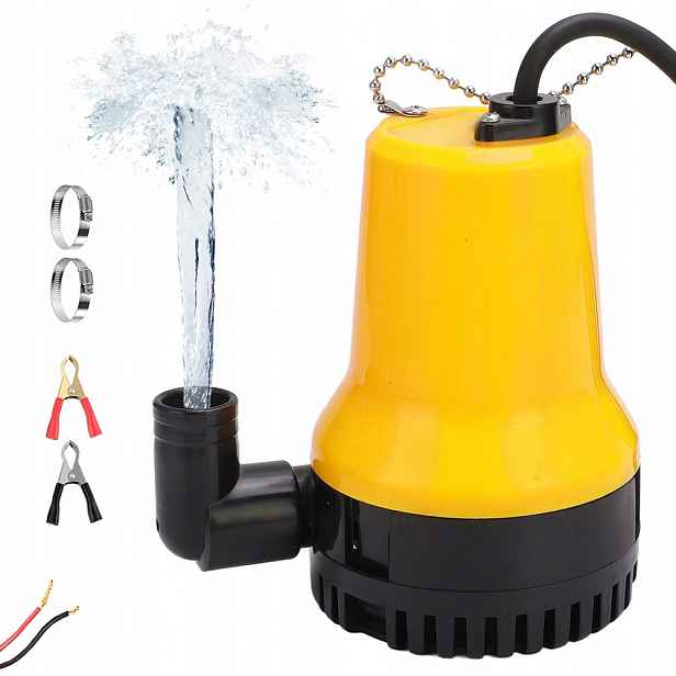 Ponorné čerpadlo 12V 4200 L/h Velký objem odtoku Lehká a přenosná 65 W