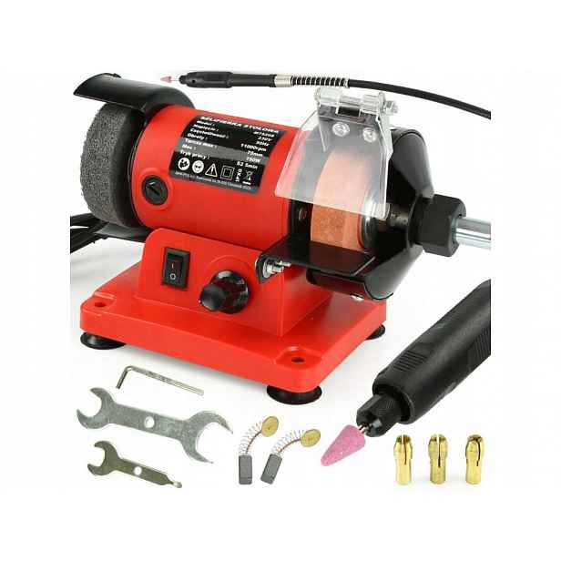 Stolní dvoukotoučová multifunkční bruska 150W M79208