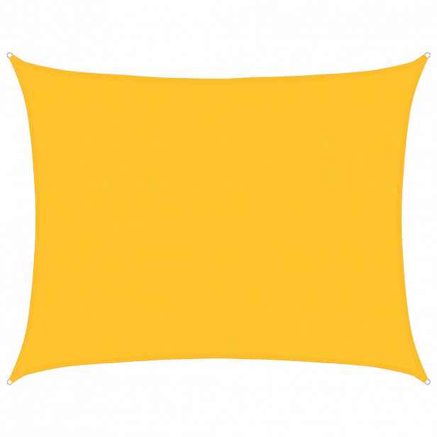 vidaXL Plachta proti slunci 160 g/m² obdélník žlutá 6 x 7 m HDPE