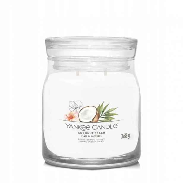 Yankee Candle Coconut Beach střední sójová svíčka se dvěma knoty 368 g