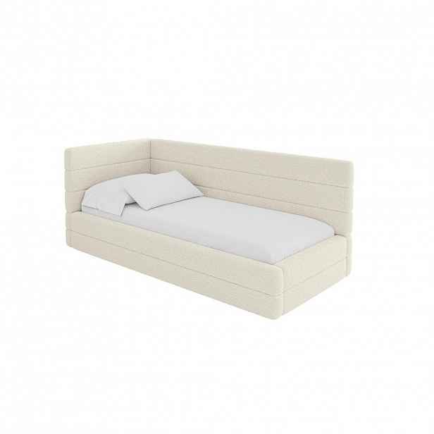 ALTDECOR JEDNOLŮŽKOVÁ POSTEL pro mládež s úložným prostorem, vpravo - BEMY 80x200 béžová