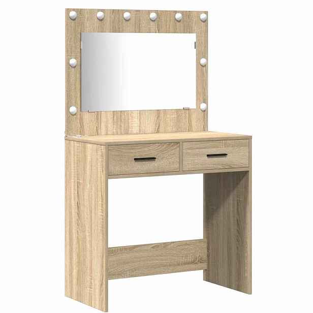 vidaXL Kosmetický stůl 2 ks Hnědá 78,5 x 41 x 135 cm Kompozitní dřevo