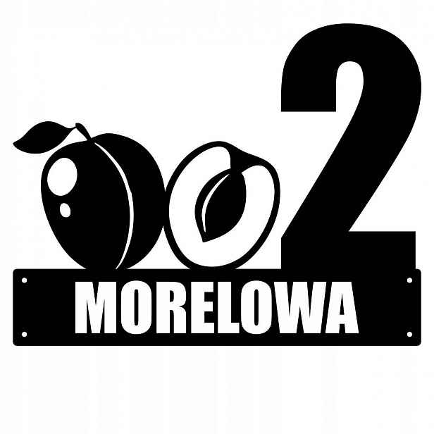 Číslo Na Dům 48cm Tabule Adresa Ocel 2MM Ulice Meruňková