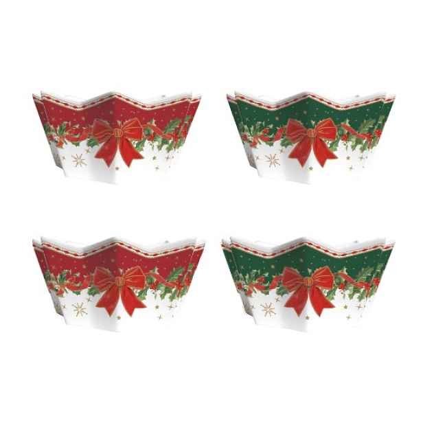 Sada 4 mini misek, porcelánová, 11 cm, "Christmas Heritage" - Easy Lif