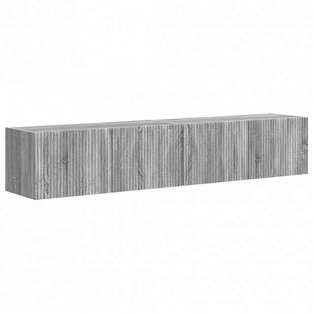 vidaXL TV wall cabinet 2 ks Šedý Sonoma Kompozitní dřevo