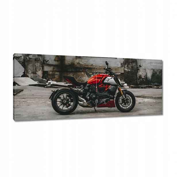 Hodiny 100x40 Červené Ducati Motocykl