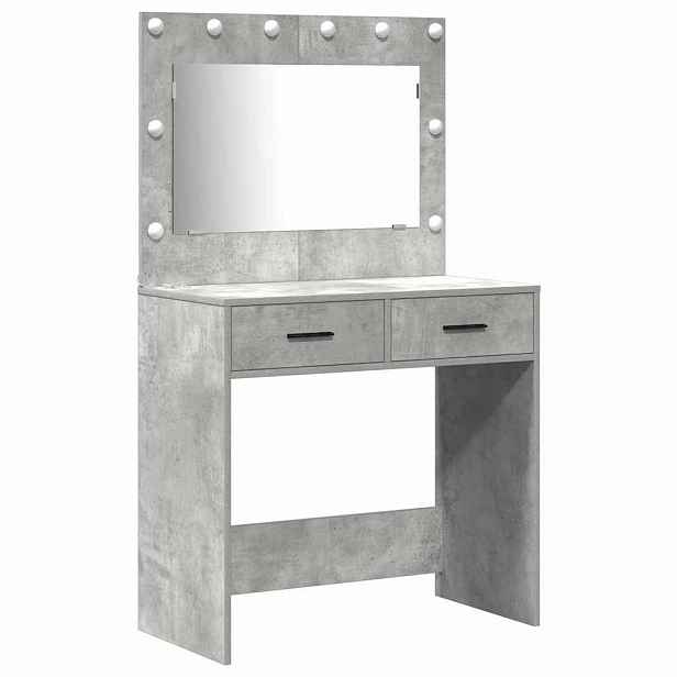 vidaXL Kosmetický stůl 2 ks Šedá 78,5 x 41 x 135 cm Kompozitní dřevo