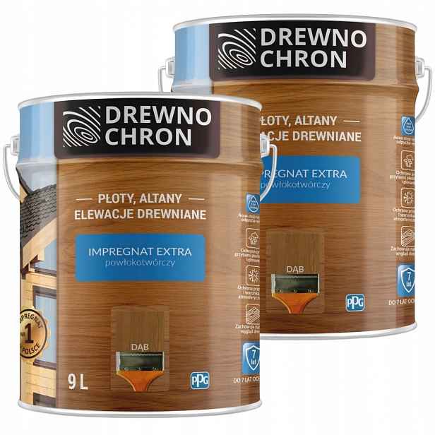 Drewnochron Impregnace Extra 18 L Dub Sada 2X9 L Ochranná Impregnace