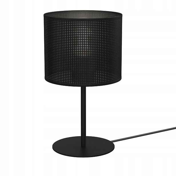 Loftová stolní lampa černé síťované stínidlo do obývacího pokoje ložnice 34 Luminex