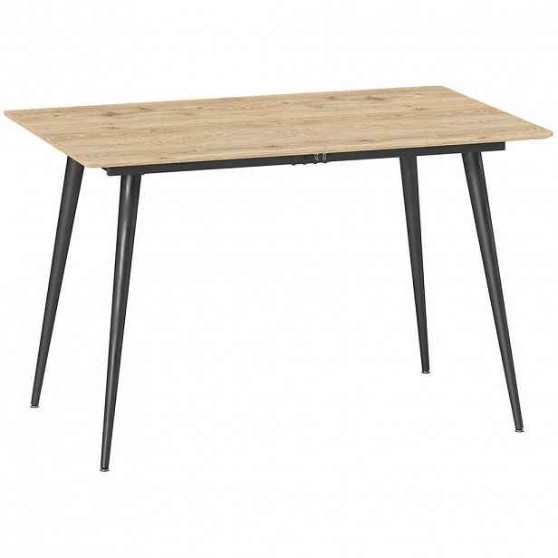 Modfu JÍDELNÍ stůl z MDF 160x75x77 cm přírodní rozkládací pro 6–8 osob
