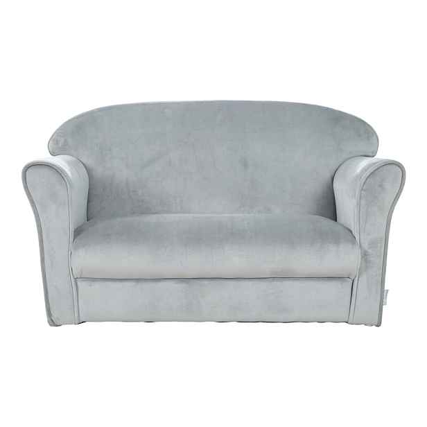 Světle šedá sametová dětská pohovka 78 cm Lil Sofa – Roba
