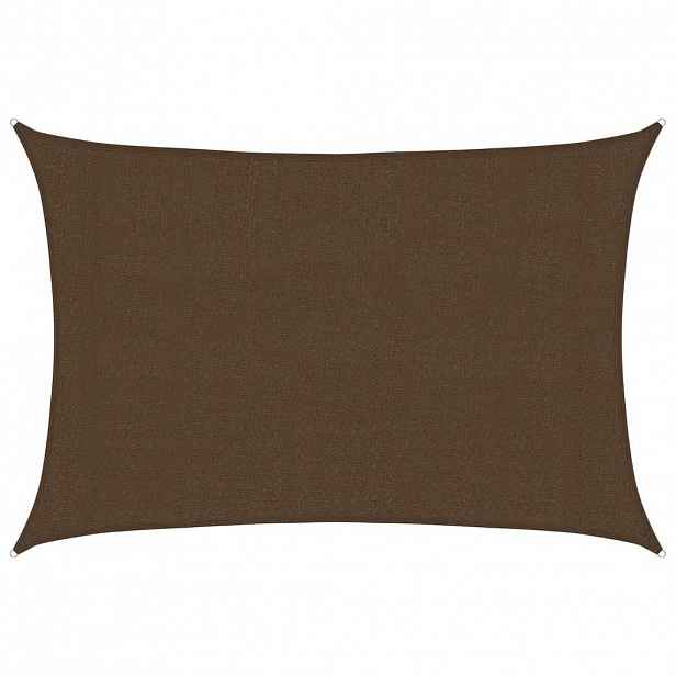 vidaXL Stínící plachta 160 g/m² hnědá 3 x 5 m HDPE