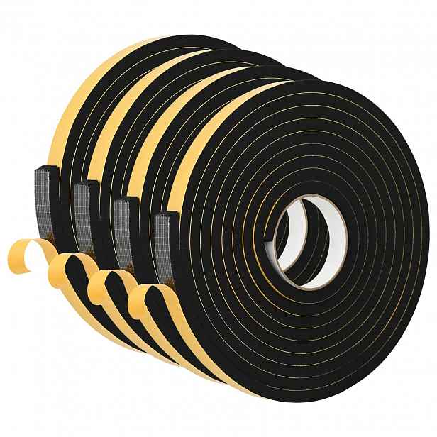 vidaXL Samolepicí pěnová páska 4 ks Černá 20mm x 5m Pěna CR