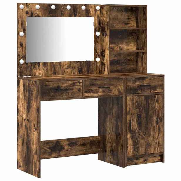 vidaXL Kosmetický stůl 2 ks Hnědá 78,5 x 41 x 135 cm Kompozitní dřevo