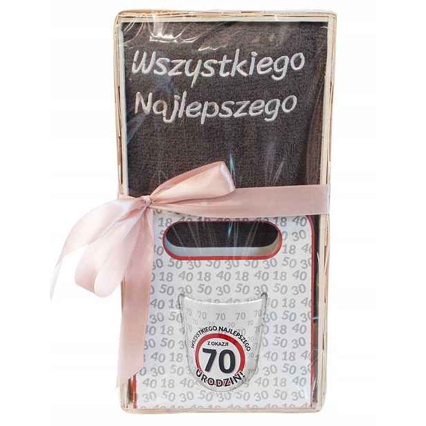 70. Narozeniny Set Hrnek Ručník Dárek 70 Let