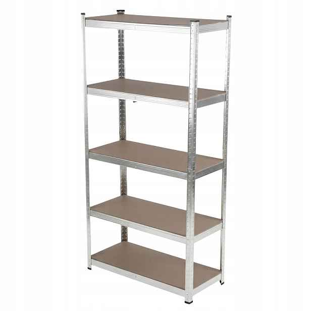 Regál Met. Přítlačný, 5 Polovin, 180×90×40, 175 Kg, Pozinkovaný Kov Snap-in Shelving,