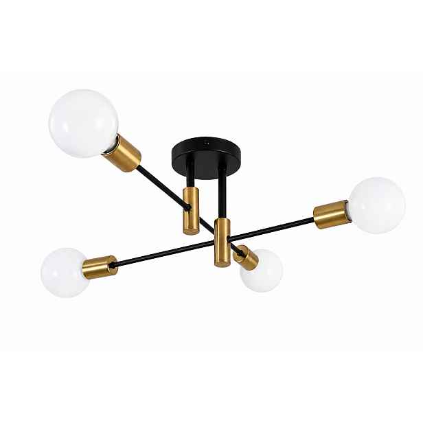 Stropní Závěsná Lampa Dorado Stropní Svítidlo Lustr Led Koule Černo Zlatá