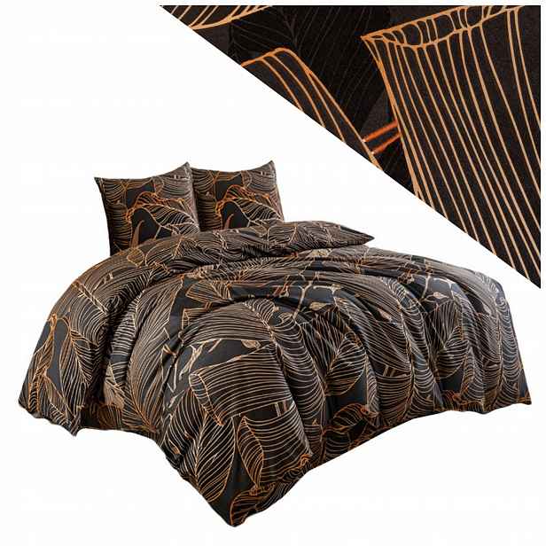 Povlečení 220x200 2 povlaky 70x80 hladké Eusebia Home zip listy