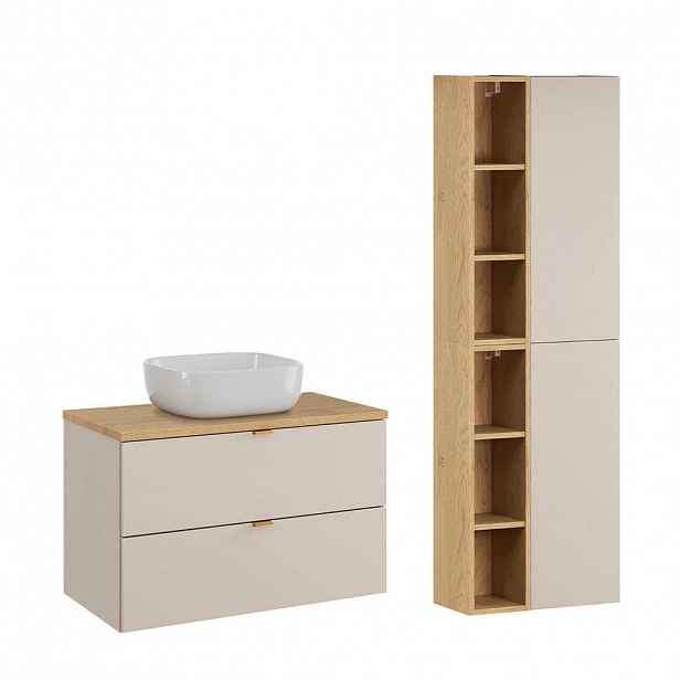 Petits-meubles KOUPELNOVÝ NÁBYTEK 80.6cm Azel 2er-Set Kašmír