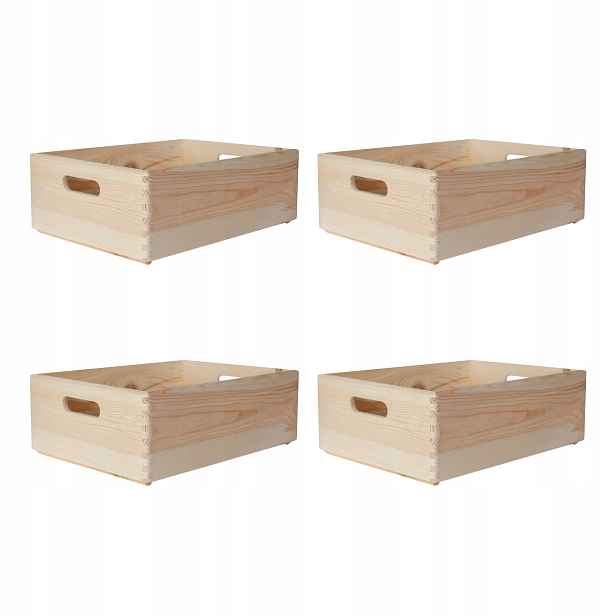 4 x Dřevěná krabička krabička na květiny hračky nářadí dárek 40x30