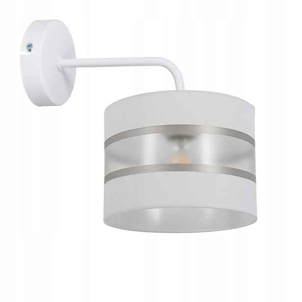 Nástěnné Svítidlo Stínidlo Válec Stříbrný Noční Lampa